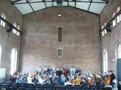 Herner Symphoniker, Probe in der K�nstlerzeche Unser Fritz 2/3, Herne-Wanne (Foto: Achim Hohlfeld. 2009-09-12)